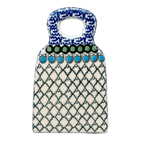Polish Pottery CA 6" Small Grater (Mediterranean Waves) | AB46-U72 Additional Image at PolishPotteryOutlet.com
