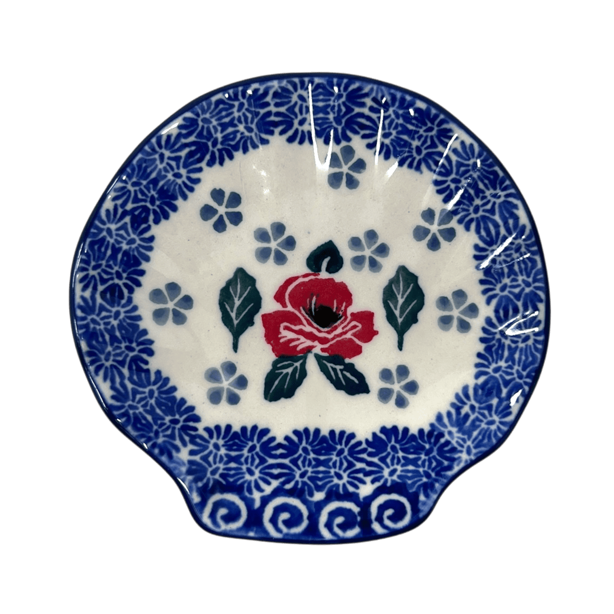 Saucer, Shell, 4" in "Rosie's Garden" by Ceramika Artystyczna | AB48-1490X