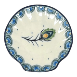 Saucer, Shell, 4" in "Peacock Plume" by Ceramika Artystyczna | AB48-2218X