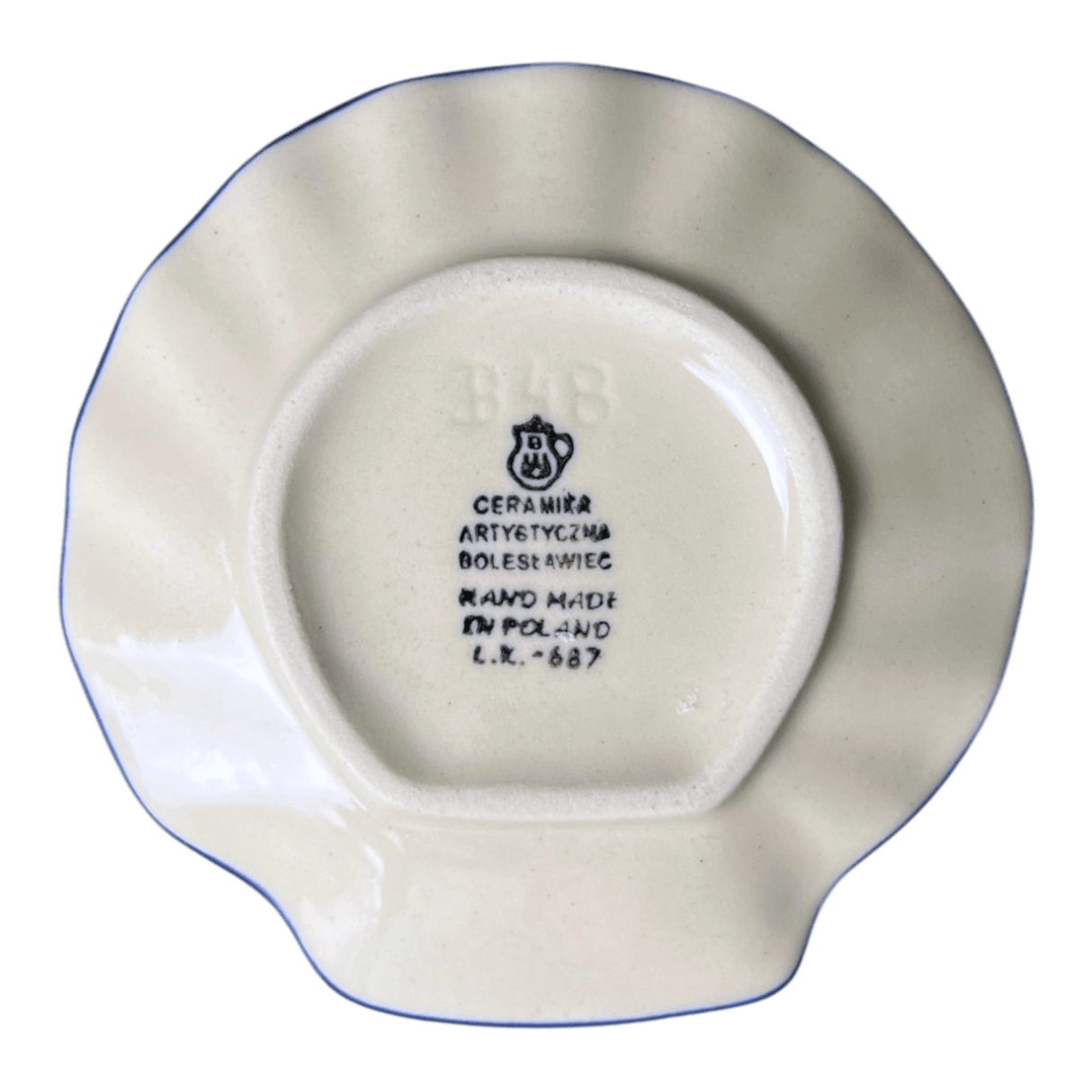 Saucer, Shell, 4" in "Race Track" by Ceramika Artystyczna | AB48-2241X