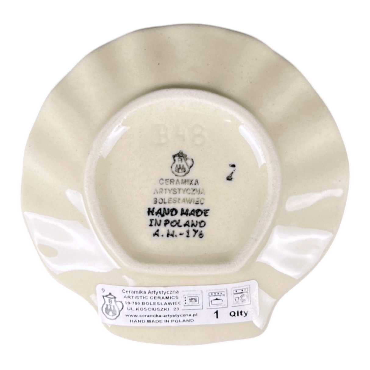 Saucer, Shell, 4" in "Tulip Dot" by Ceramika Artystyczna | AB48-377Z