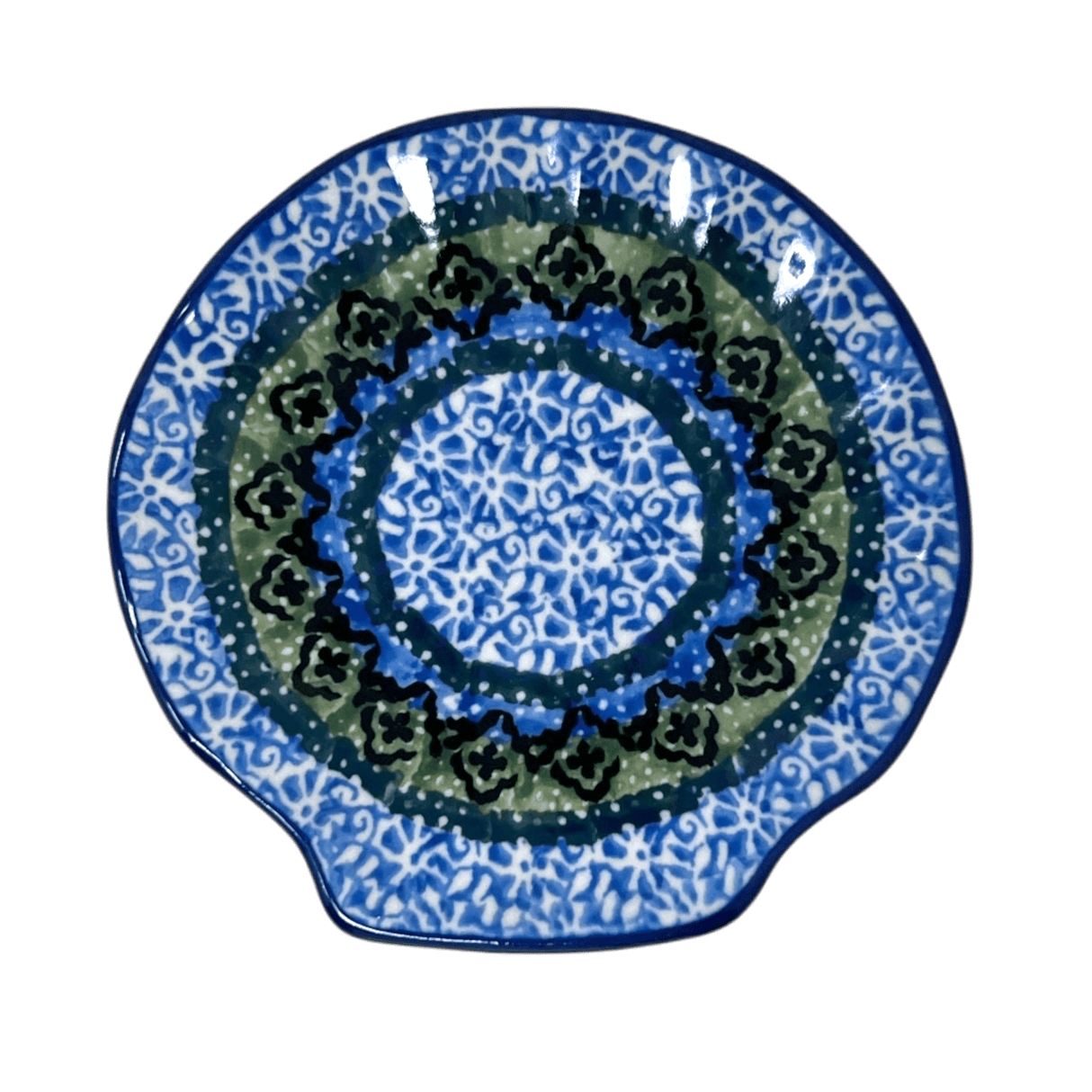 Saucer, Shell, 4" in "Aztec Blues" by Ceramika Artystyczna | AB48-U4428