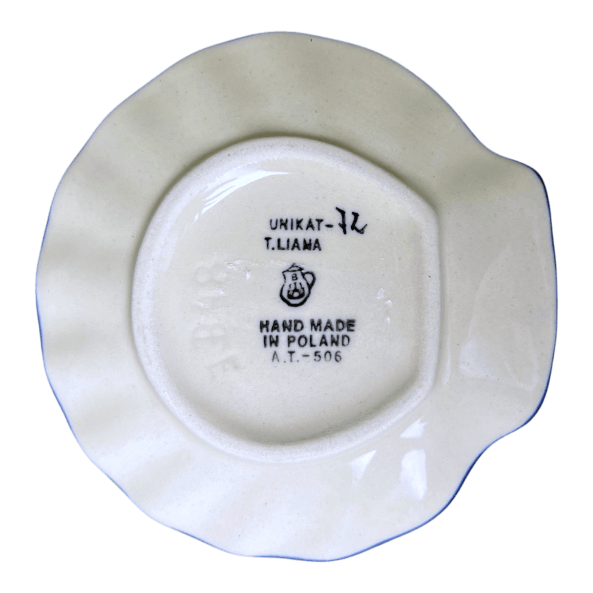 Saucer, Shell, 4" in "Mediterranean Waves" by Ceramika Artystyczna | AB48-U72
