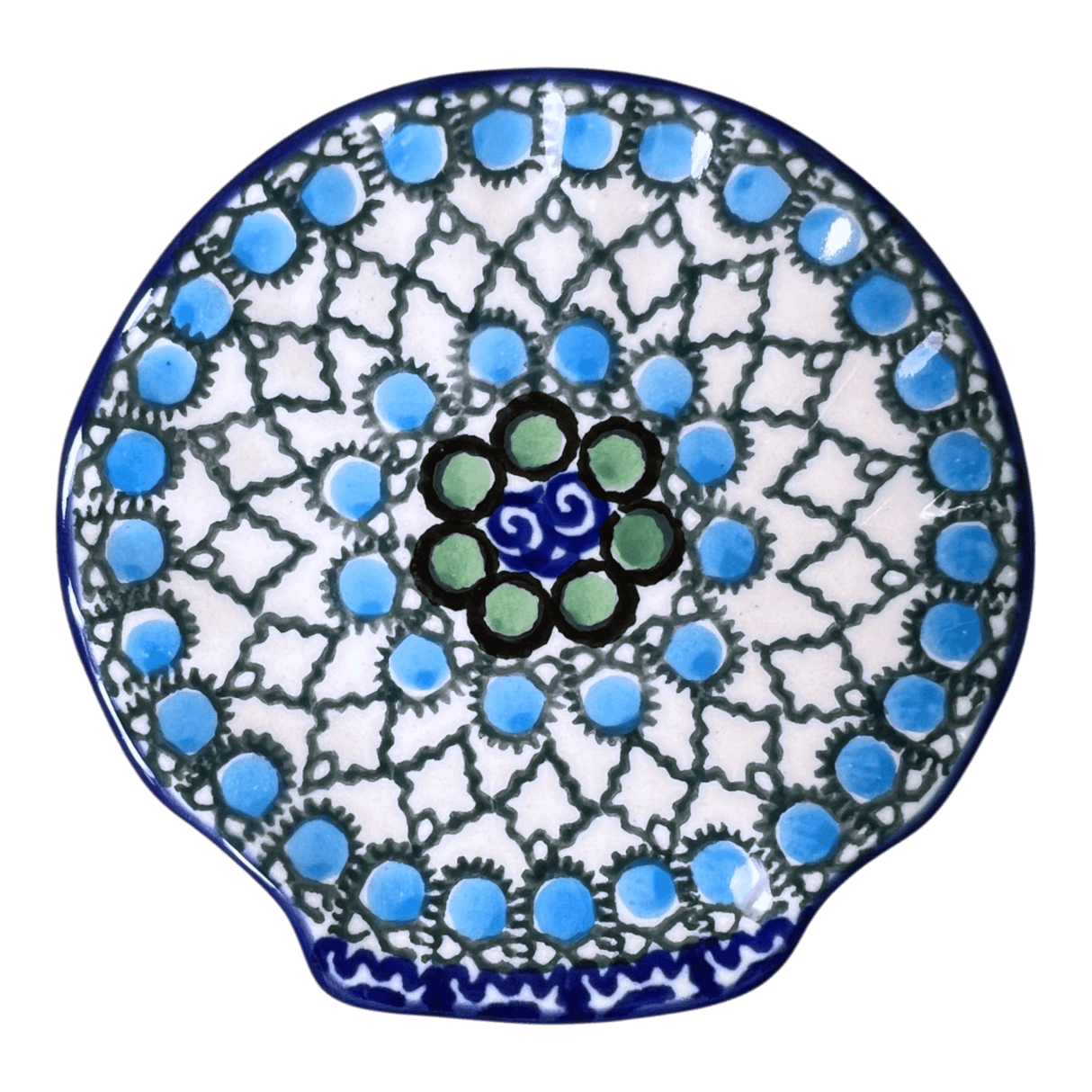 Saucer, Shell, 4" in "Mediterranean Waves" by Ceramika Artystyczna | AB48-U72