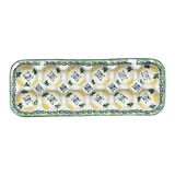 Egg Carton, 13.25" x 5" in "Lemons and Leaves" by Ceramika Artystyczna | AC28-2749X