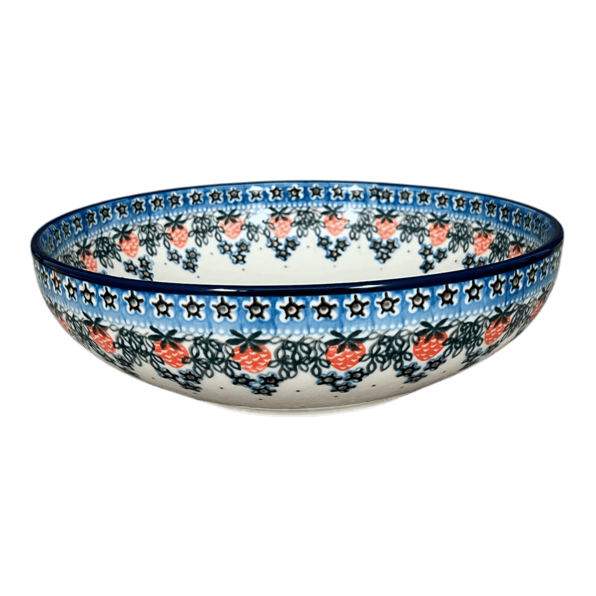 Bowl, Round, Serving, 10.5" in "Strawberry Patch" by Ceramika Artystyczna | AC36-721X