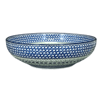 A picture of a Polish Pottery 10.5" Serving Bowl (Green Goddess) | AC36-U408A as shown at PolishPotteryOutlet.com/products/10-5-serving-bowl-green-goddess-ac36-u408a