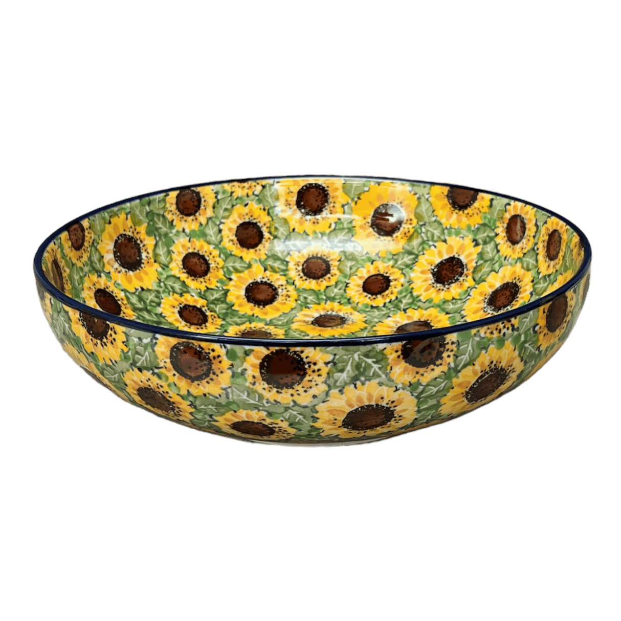 Bowl, Round, Serving, 10.5" in "Sunflower Field" by Ceramika Artystyczna | AC36-U4737