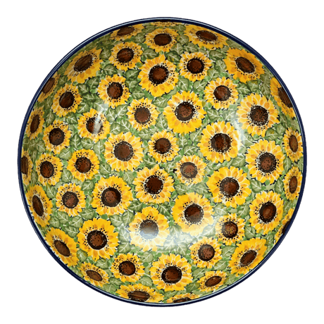 Bowl, Round, Serving, 10.5" in "Sunflower Field" by Ceramika Artystyczna | AC36-U4737