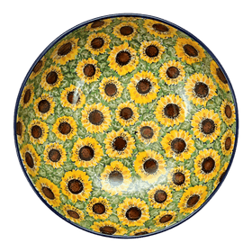 Polish Pottery CA 10.5" Serving Bowl (Sunflower Field) | AC36-U4737 Additional Image at PolishPotteryOutlet.com