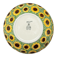 A picture of a Polish Pottery CA 10.5" Serving Bowl (Sunflower Field) | AC36-U4737 as shown at PolishPotteryOutlet.com/products/10-5-serving-bowl-sunflower-field-ac36-u4737