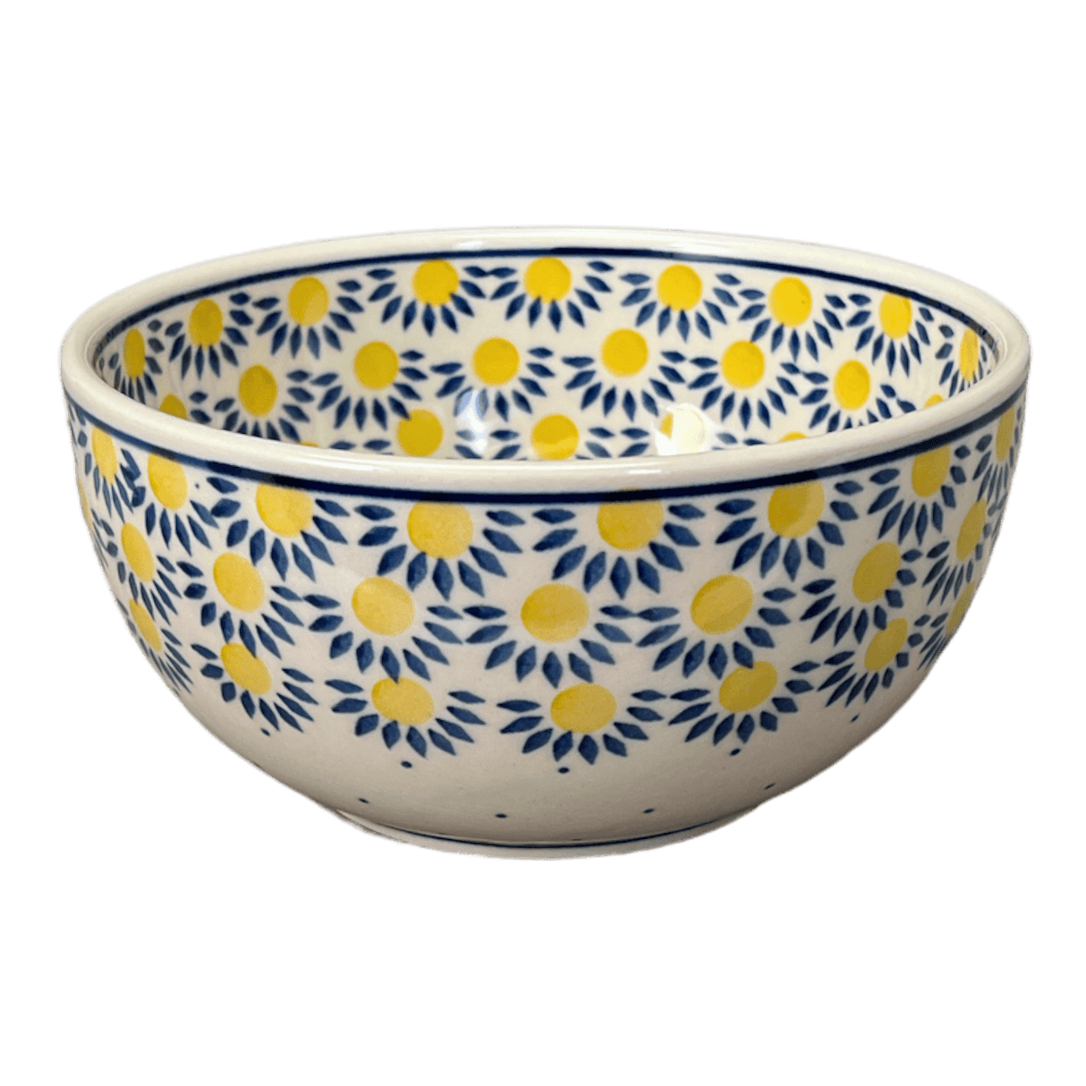 Bowl, Round, Deep, 6.25" in "Sunny Circle" by Ceramika Artystyczna | AC37-0215