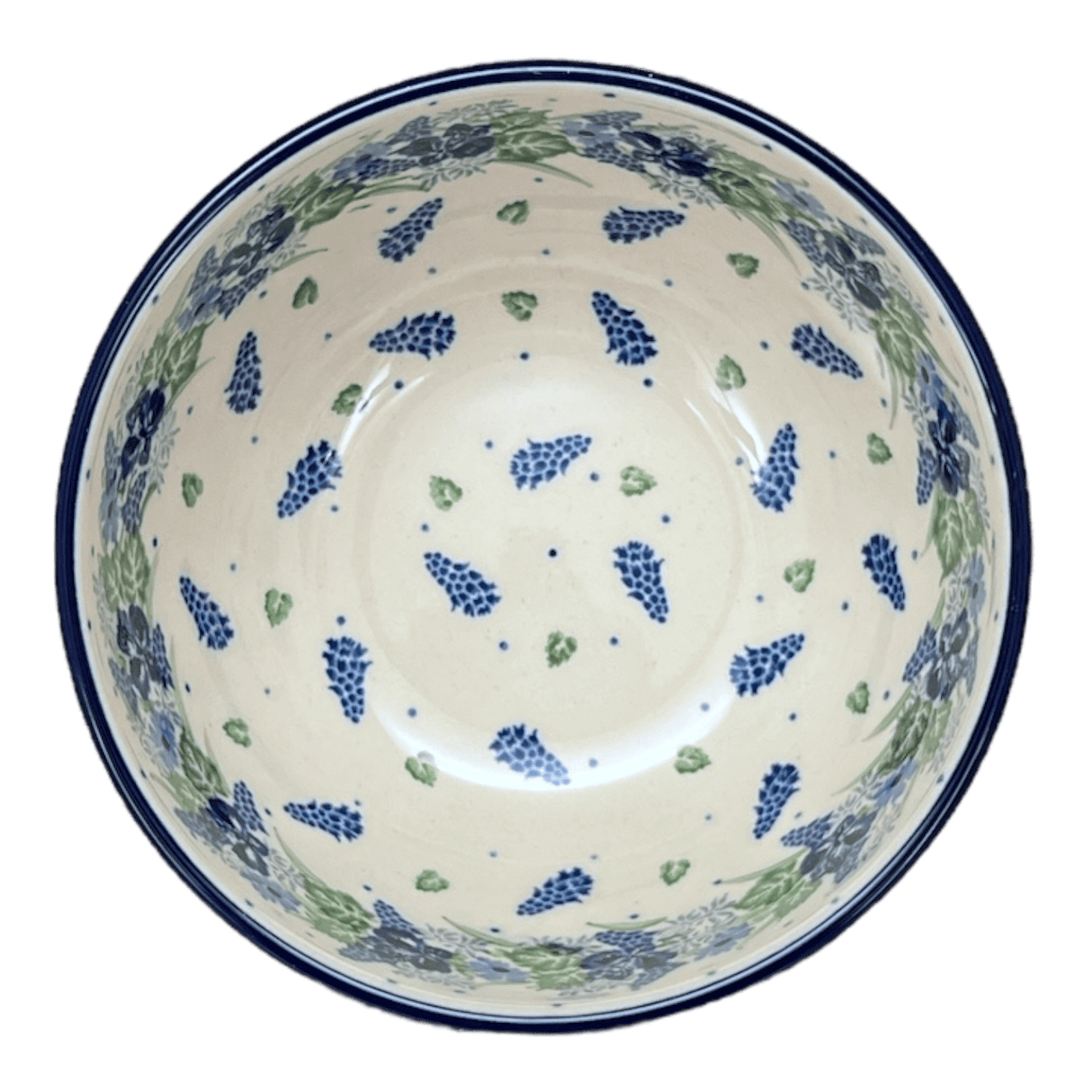 Bowl, Round, Deep, 6.25" in "Hyacinth in the Wind" by Ceramika Artystyczna | AC37-2037X