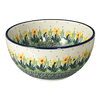 Polish Pottery Deep 6.25" Bowl (Daffodils in Bloom) | AC37-2122X at PolishPotteryOutlet.com