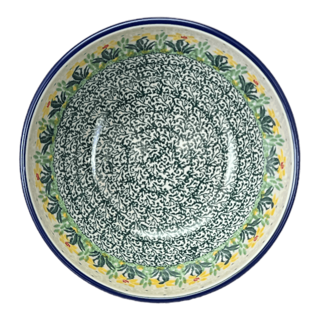 Bowl, Round, Deep, 6.25" in "Daffodils in Bloom" by Ceramika Artystyczna | AC37-2122X