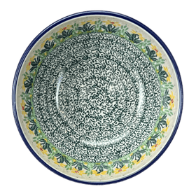 Polish Pottery Deep 6.25" Bowl (Daffodils in Bloom) | AC37-2122X Additional Image at PolishPotteryOutlet.com