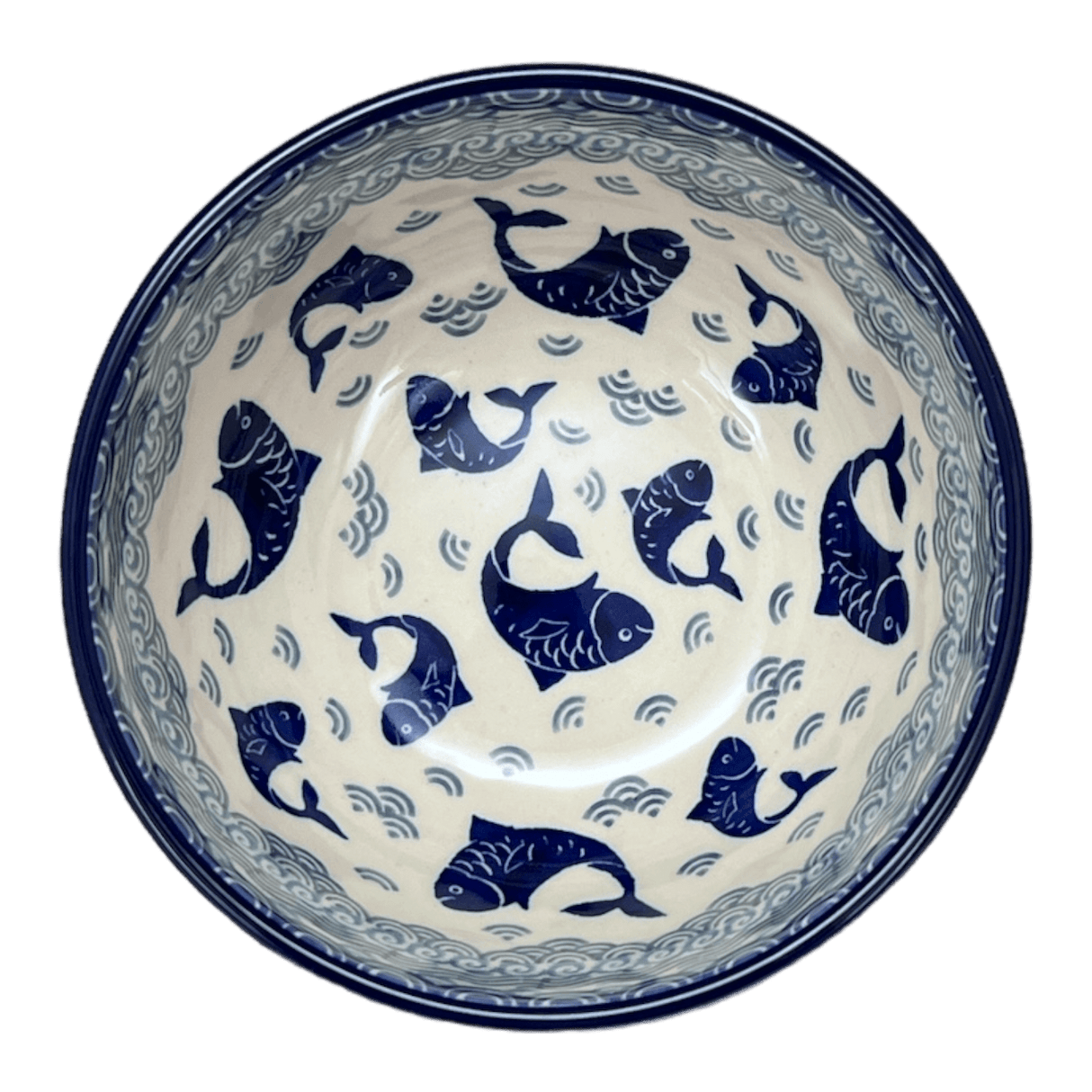 Bowl, Round, Deep, 6.25" in "Koi Pond" by Ceramika Artystyczna | AC37-2372X