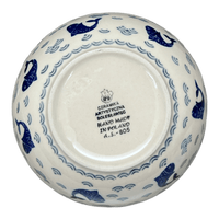 A picture of a Polish Pottery CA 6.25" Round Deep Bowl (Koi Pond) | AC37-2372X as shown at PolishPotteryOutlet.com/products/6-25-round-deep-bowl-koi-pond-ac37-2372x
