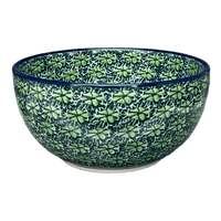 A picture of a Polish Pottery CA 6.25" Round Deep Bowl (Pride of Ireland) | AC37-2461X as shown at PolishPotteryOutlet.com/products/6-25-round-deep-bowl-pride-of-ireland-ac37-2461x