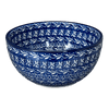 Polish Pottery Deep 6.25" Bowl (Wavy Blues) | AC37-905X at PolishPotteryOutlet.com