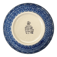 A picture of a Polish Pottery Deep 6.25" Bowl (Wavy Blues) | AC37-905X as shown at PolishPotteryOutlet.com/products/deep-6-25-bowl-wavy-blues-ac37-905x