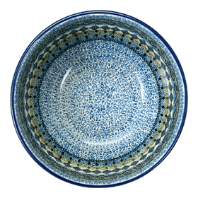 Polish Pottery Deep 6.25" Bowl (Aztec Blues) | AC37-U4428 Additional Image at PolishPotteryOutlet.com