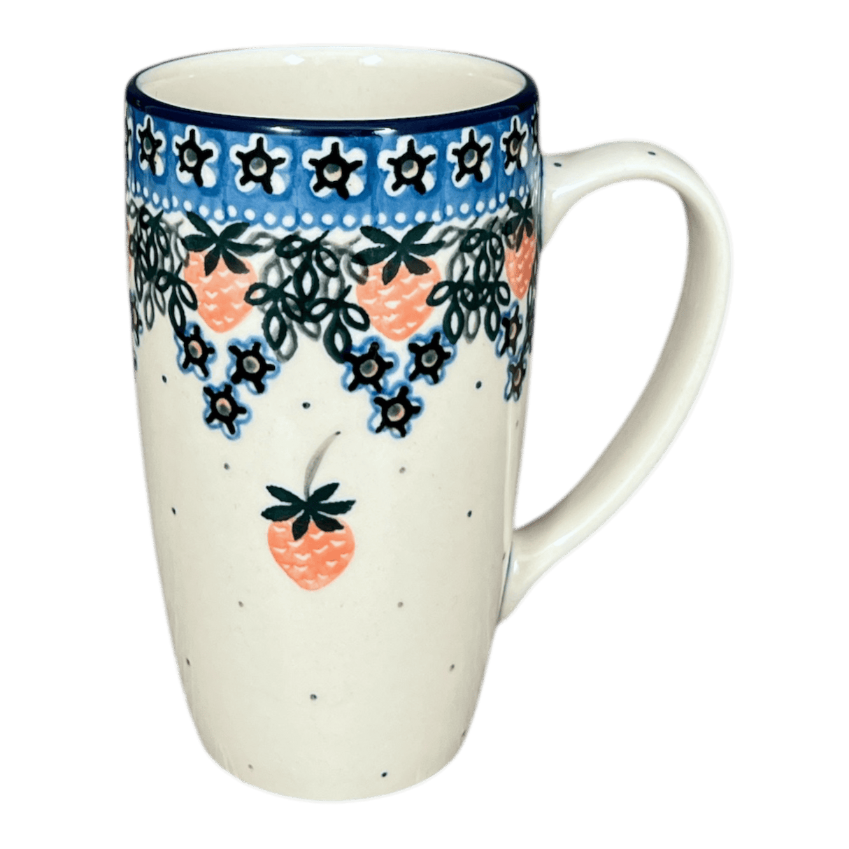 Mug, 14 oz in "Strawberry Patch" by Ceramika Artystyczna | AC52-721X