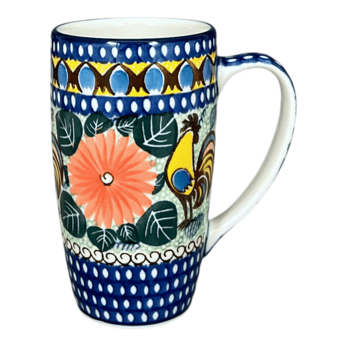 Mug, 14 oz in "Regal Roosters" by Ceramika Artystyczna | AC52-U2617