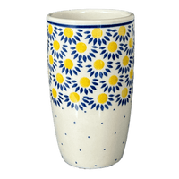 A picture of a Polish Pottery 14 oz. Tumbler (Sunny Circle) | AC53-0215 as shown at PolishPotteryOutlet.com/products/14-oz-tumbler-sunny-circle-ac53-0215