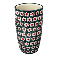 A picture of a Polish Pottery 14 oz. Tumbler (Riot Daffodils) | AC53-1174Q as shown at PolishPotteryOutlet.com/products/14-oz-tumbler-riot-daffodils-ac53-1174q