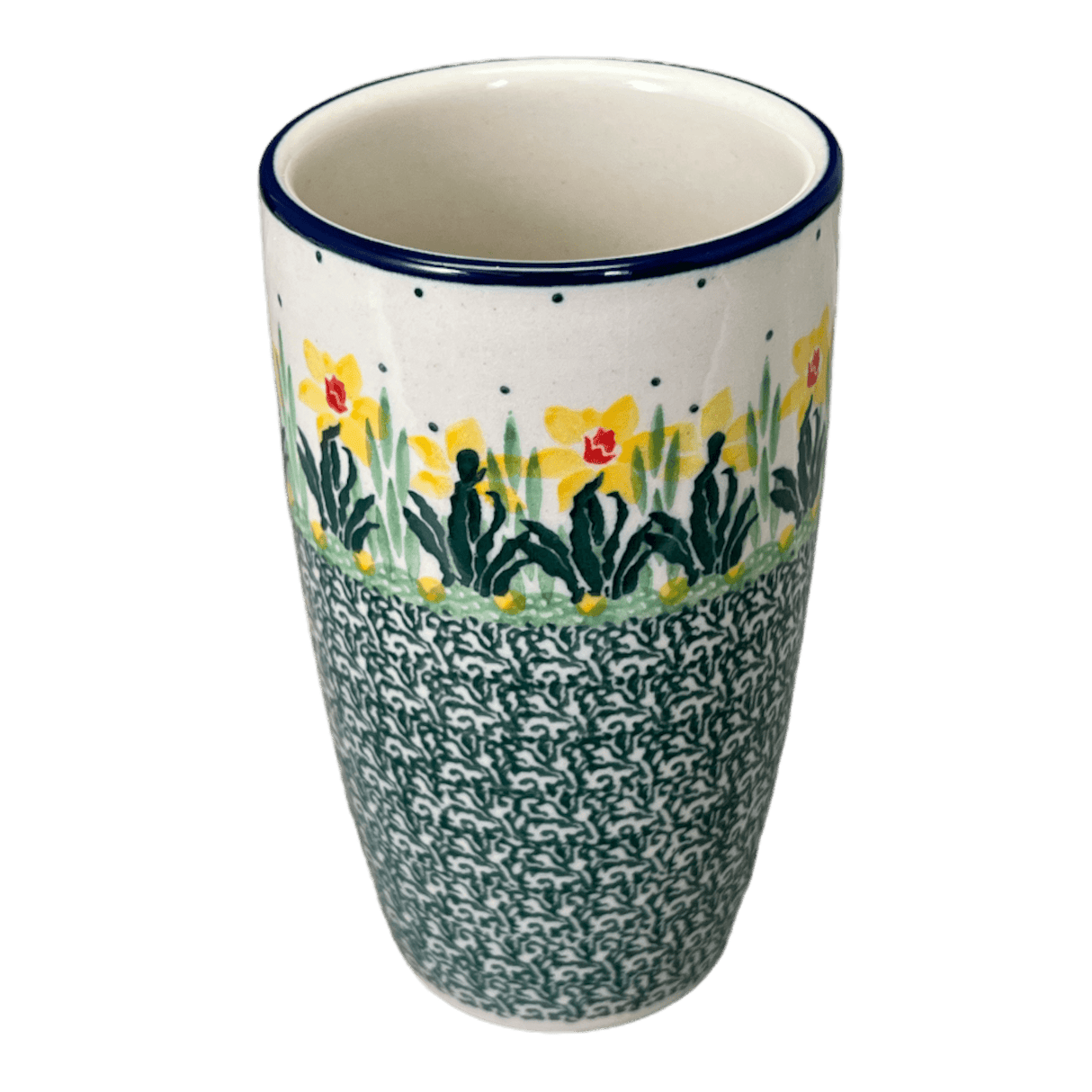 Tumbler, 14 oz in "Daffodils in Bloom" by Ceramika Artystyczna | AC53-2122X