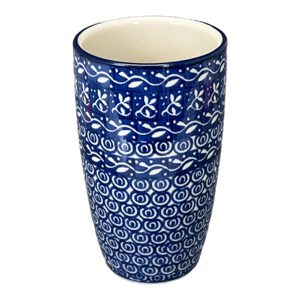 Tumbler, 14 oz in "Wavy Blues" by Ceramika Artystyczna | AC53-905X