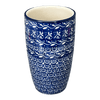 Polish Pottery CA 14 oz. Tumbler (Wavy Blues) | AC53-905X at PolishPotteryOutlet.com