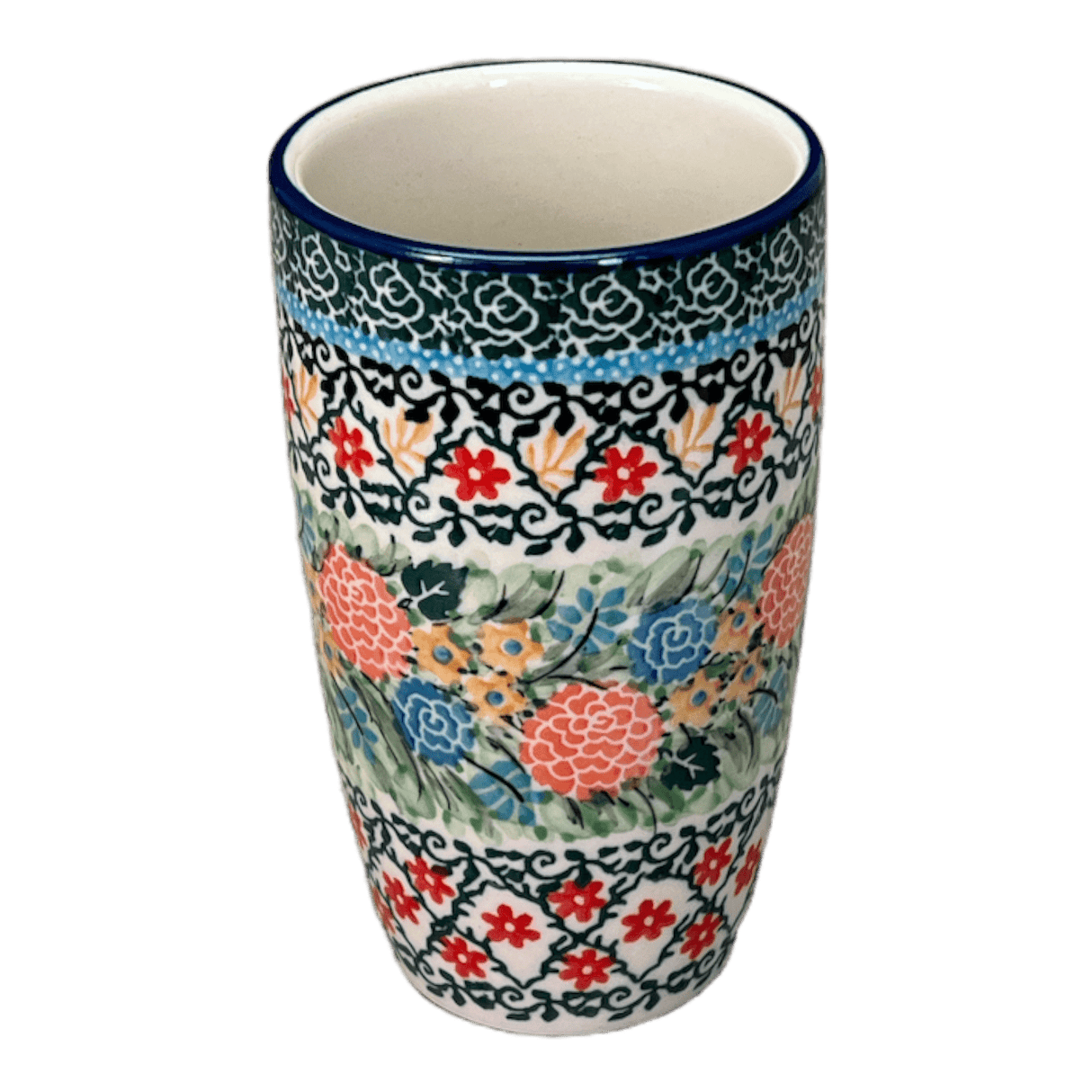 Tumbler, 14 oz in "Garden Trellis" by Ceramika Artystyczna | AC53-U2123