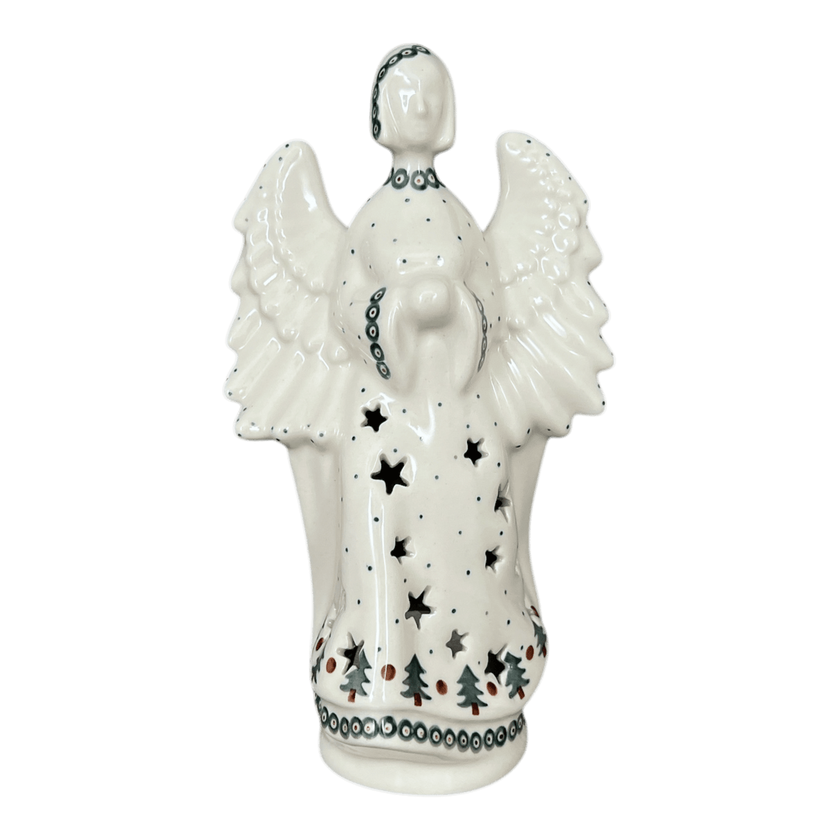 Luminary, Tall Angel, 9" in "Peacock Pine" by Ceramika Artystyczna | AC68-366X