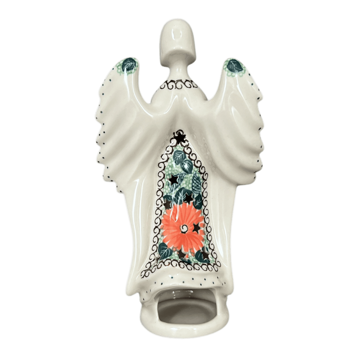 Luminary, Tall Angel, 9" in "Regal Roosters" by Ceramika Artystyczna | AC68-U2617