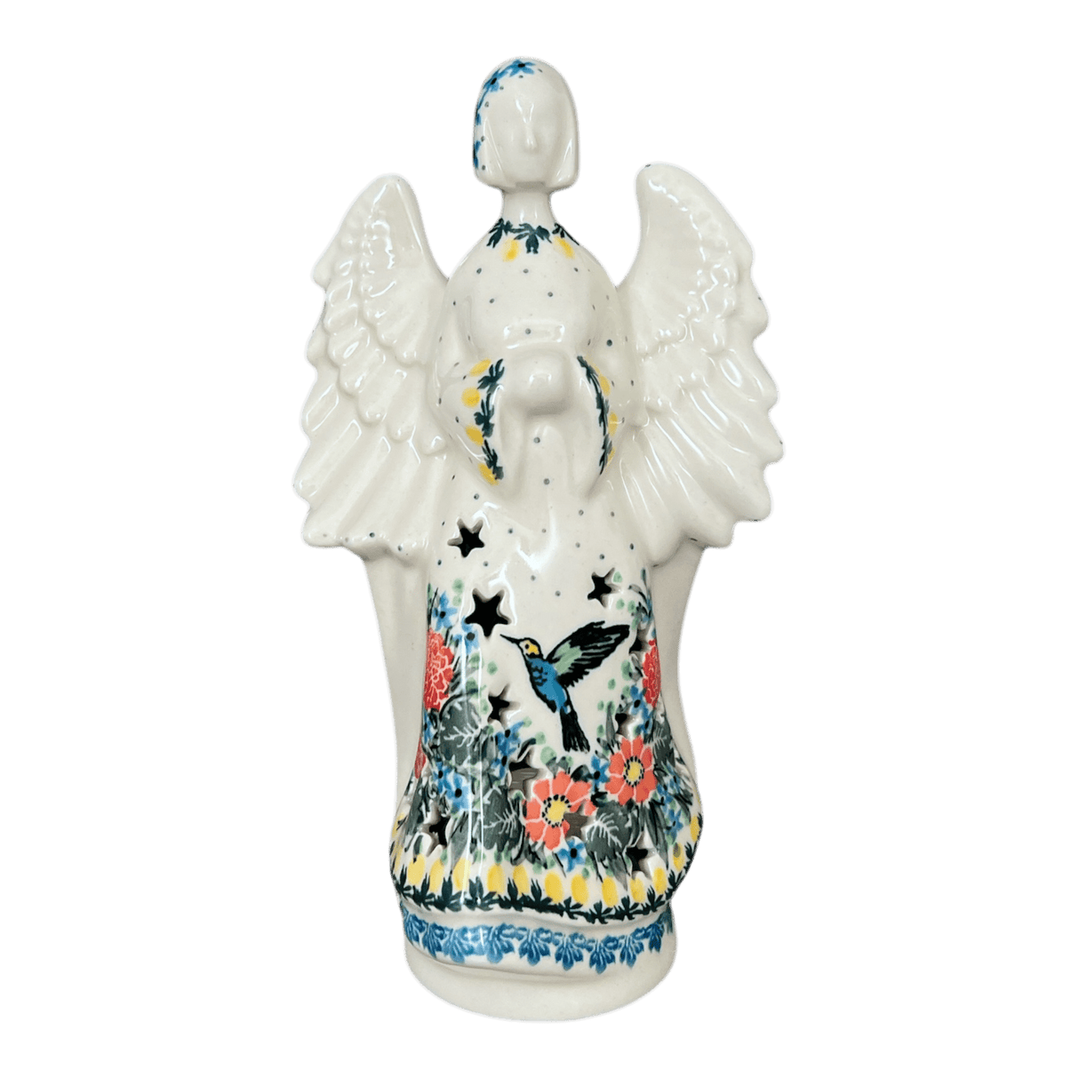 Luminary, Tall Angel, 9" in "Hummingbird Bouquet" by Ceramika Artystyczna | AC68-U3357