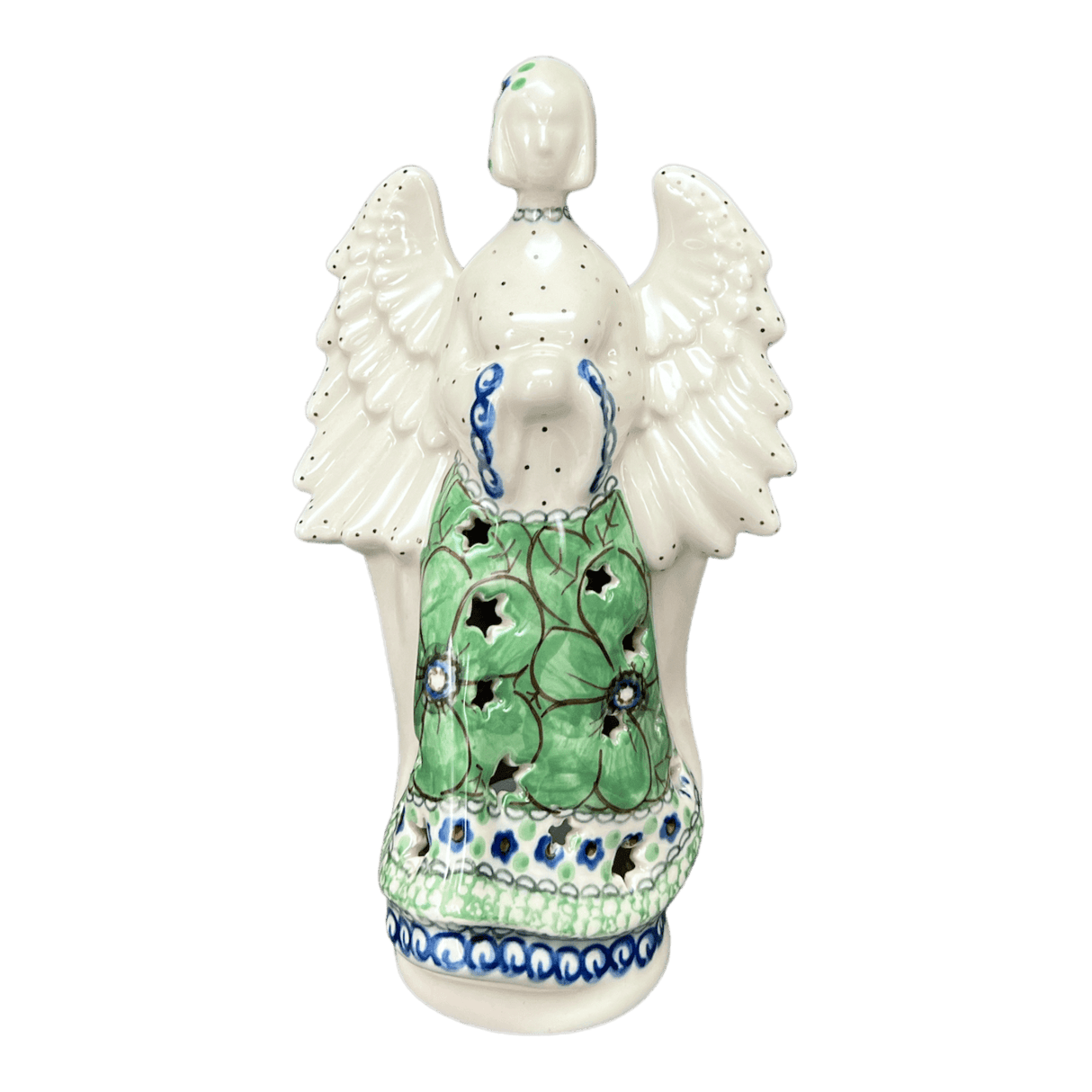 Luminary, Tall Angel, 9" in "Green Goddess" by Ceramika Artystyczna | AC68-U408A