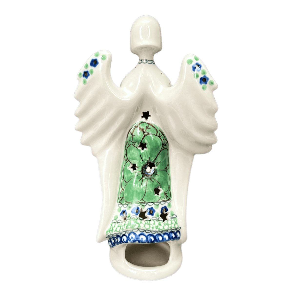 Luminary, Tall Angel, 9" in "Green Goddess" by Ceramika Artystyczna | AC68-U408A