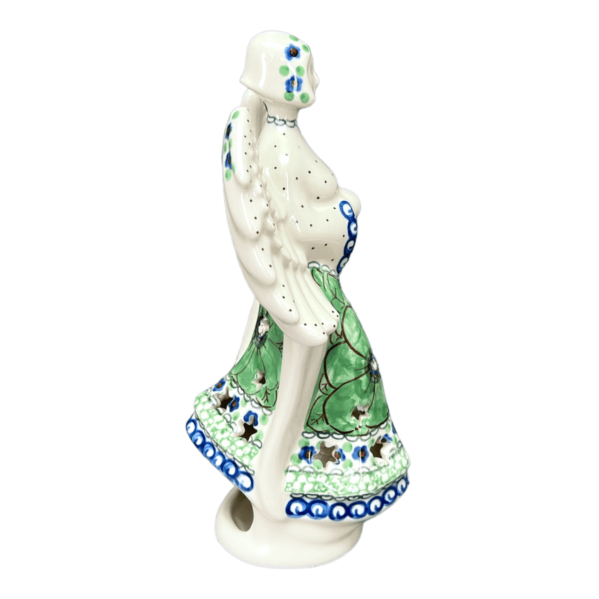 Luminary, Tall Angel, 9" in "Green Goddess" by Ceramika Artystyczna | AC68-U408A