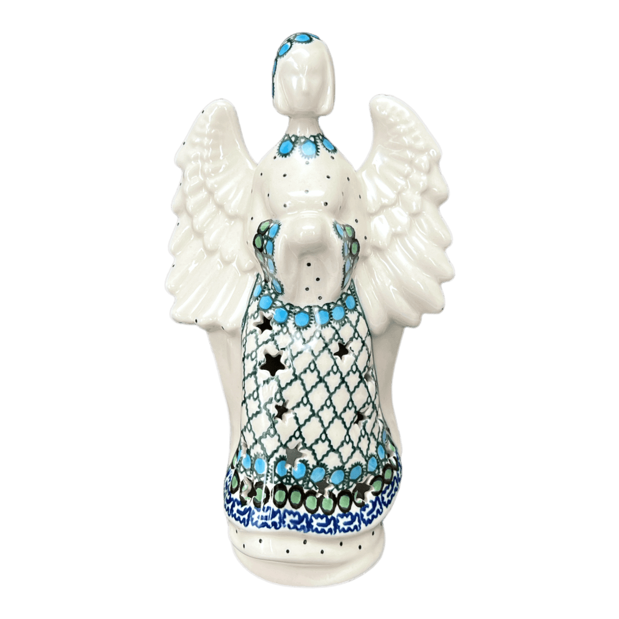 Luminary, Tall Angel, 9" in "Mediterranean Waves" by Ceramika Artystyczna | AC68-U72