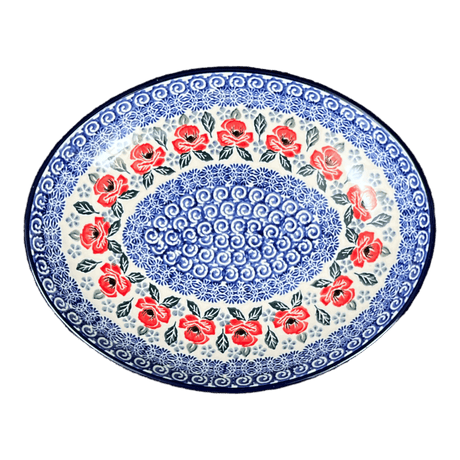 Dish, Oval, 10.25" in "Rosie's Garden" by Ceramika Artystyczna | AC93-1490X