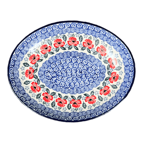 Polish Pottery CA 10.25" Oval Dish (Rosie's Garden) | AC93-1490X Additional Image at PolishPotteryOutlet.com