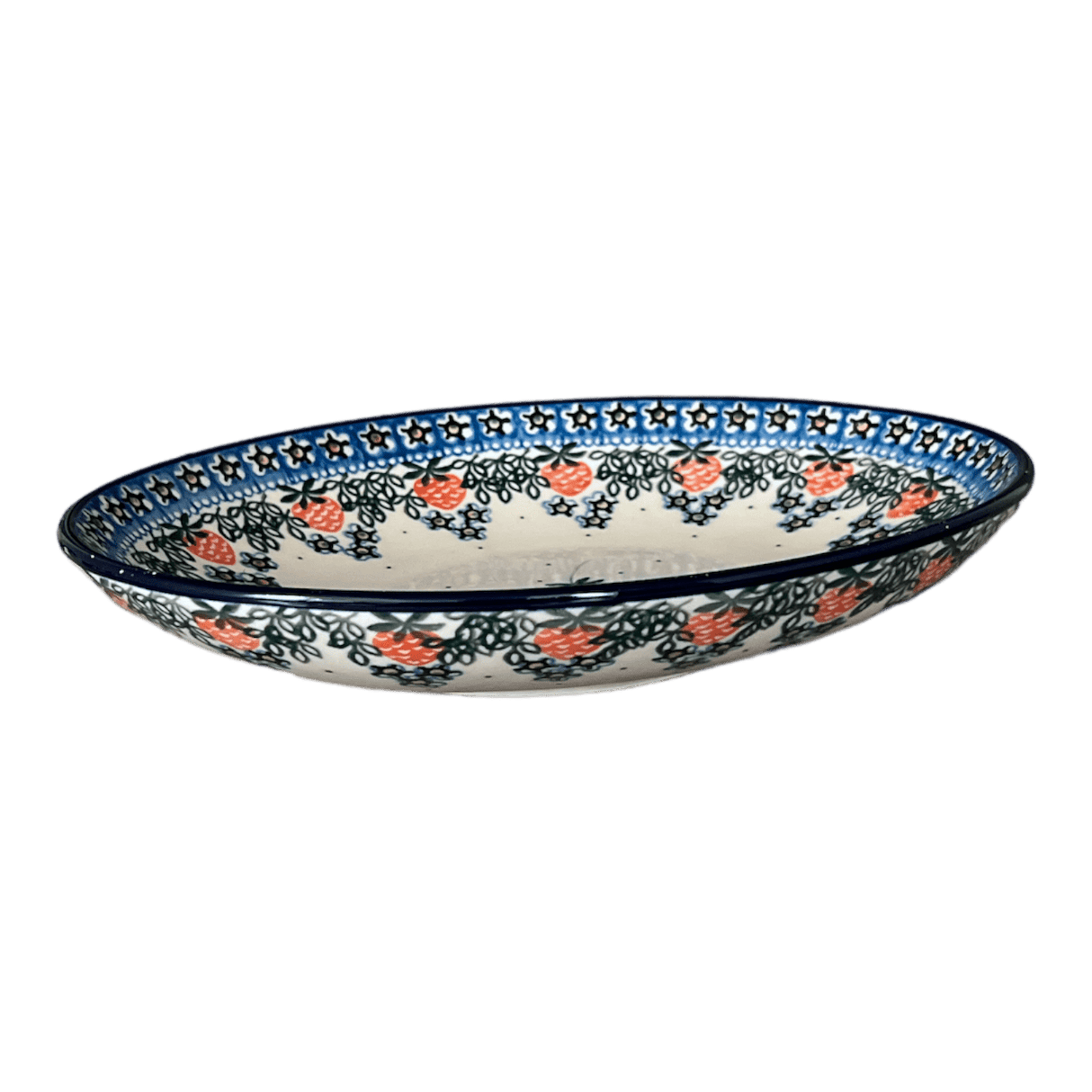 Dish, Oval, 10.25" in "Strawberry Patch" by Ceramika Artystyczna | AC93-721X