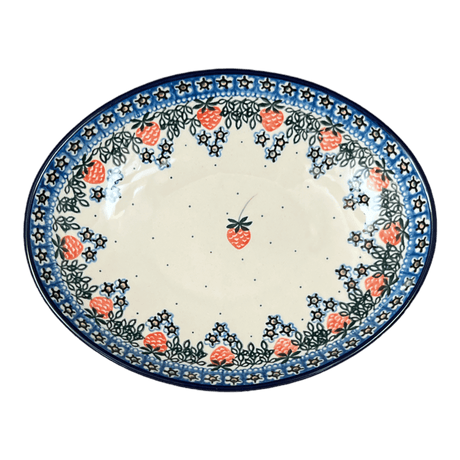 Dish, Oval, 10.25" in "Strawberry Patch" by Ceramika Artystyczna | AC93-721X