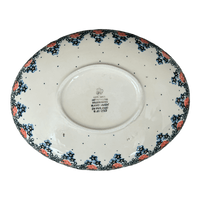 A picture of a Polish Pottery CA 10.25" Oval Dish (Strawberry Patch) | AC93-721X as shown at PolishPotteryOutlet.com/products/10-25-oval-dish-strawberry-patch-ac93-721x