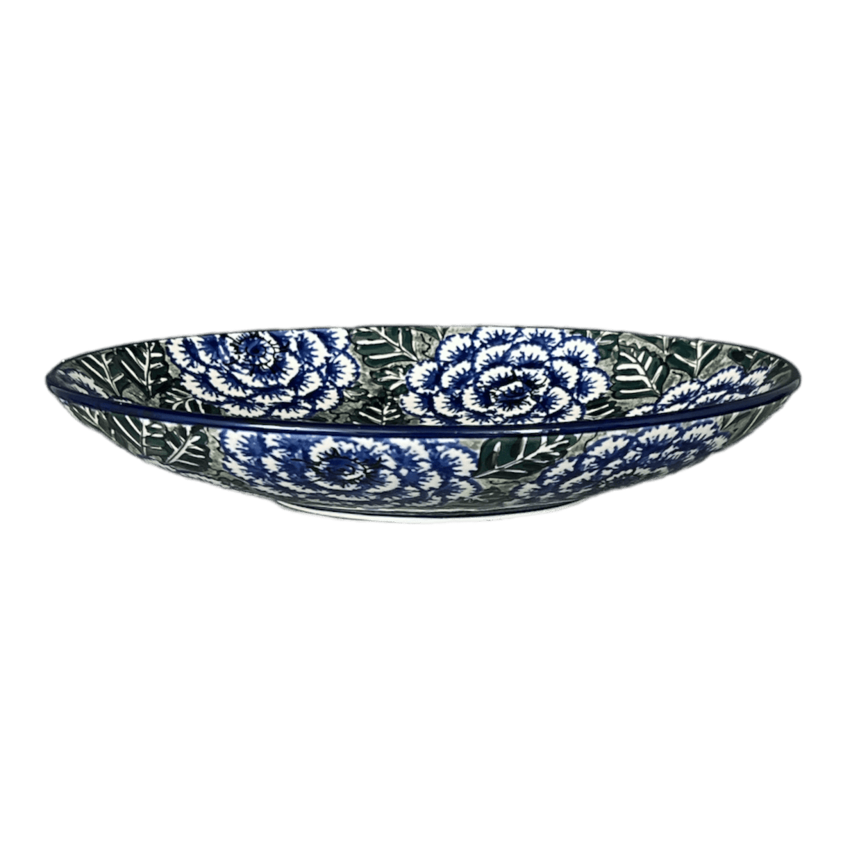 Dish, Oval, 10.25" in "Blue Dahlia" by Ceramika Artystyczna | AC93-U1473