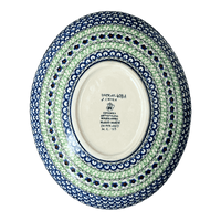 A picture of a Polish Pottery 10.25" Oval Dish (Green Goddess) | AC93-U408A as shown at PolishPotteryOutlet.com/products/10-25-oval-dish-green-goddess-ac93-u408a