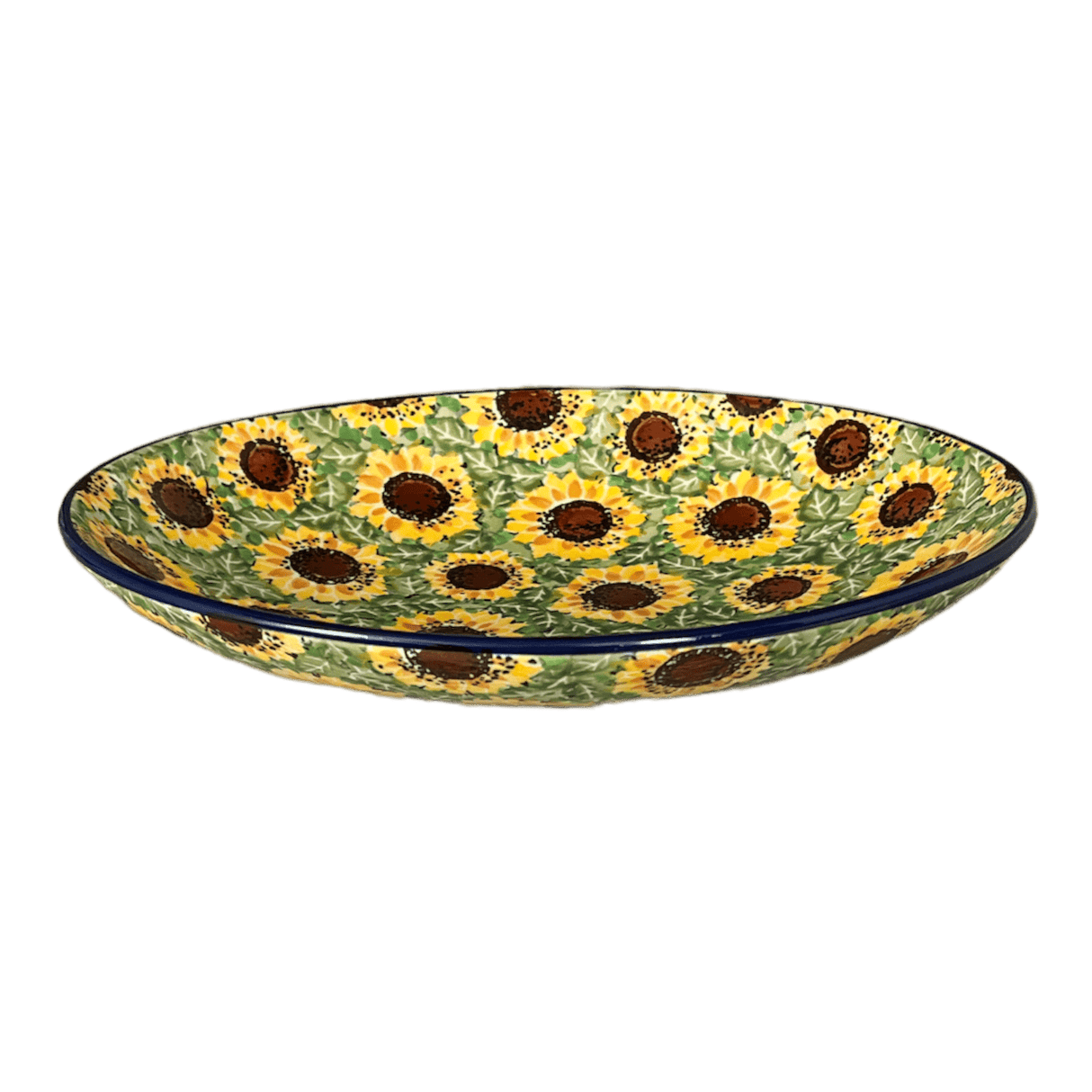 Dish, Oval, 10.25" in "Sunflower Field" by Ceramika Artystyczna | AC93-U4737