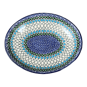 Polish Pottery CA 10.25" Oval Dish (Mediterranean Waves) | AC93-U72 Additional Image at PolishPotteryOutlet.com